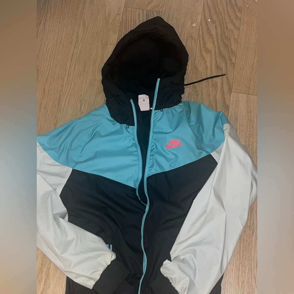 Blue and white mens nike windbreaker